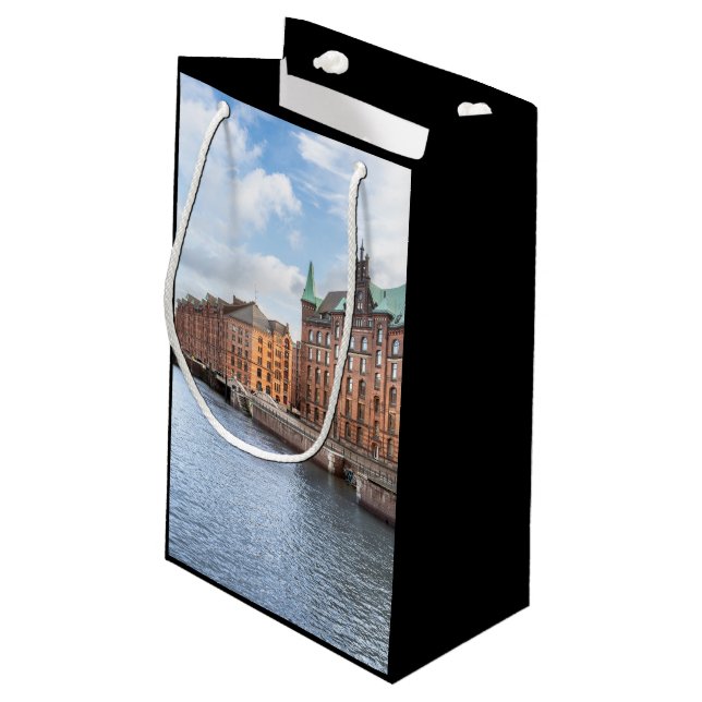 Hamburg Kleine Geschenktüte (Rückseite Schrägansicht)