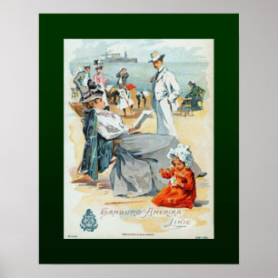 Hamburg Lines~SS Victoria Luise~Children~ Poster