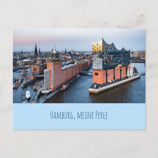Hamburg, meine Perle - Postkarte Erinnerungskarte  (Vorderseite)
