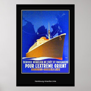 Hamburg-New York Vintage Retro Druck Poster