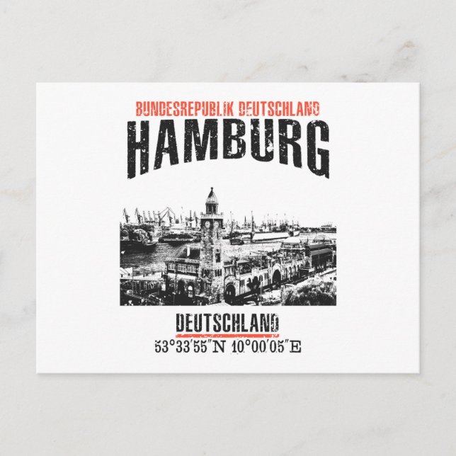 Hamburg Postkarte (Vorderseite)