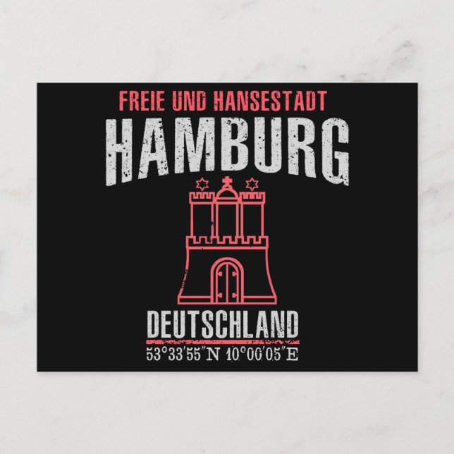 Hamburg Postkarte (Vorderseite)