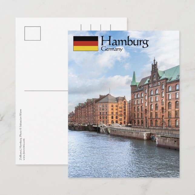 Hamburg Postkarte (Vorne/Hinten)