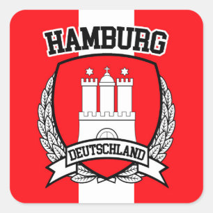 Hamburg Quadratischer Aufkleber