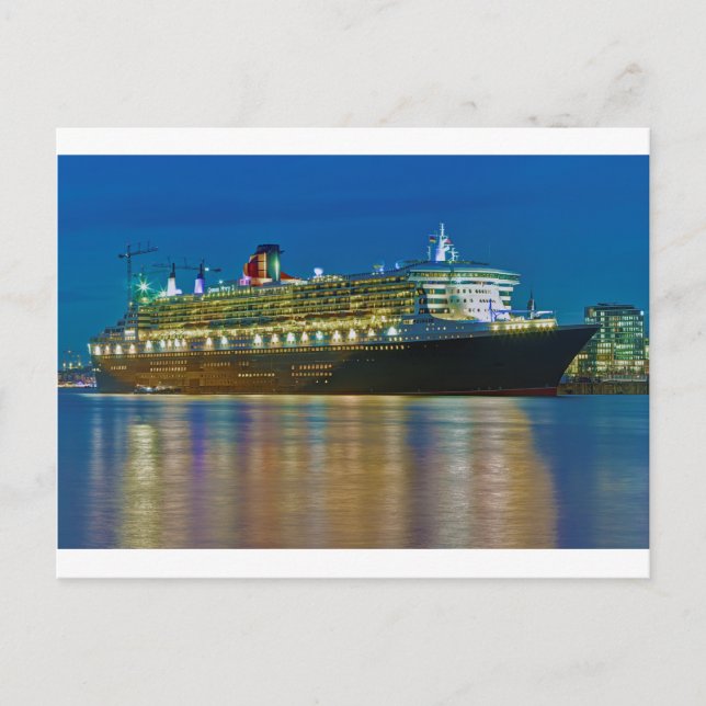 Hamburg Queen Marry 2 Postkarte (Vorderseite)