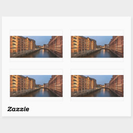 Hamburg Rechteckiger Aufkleber