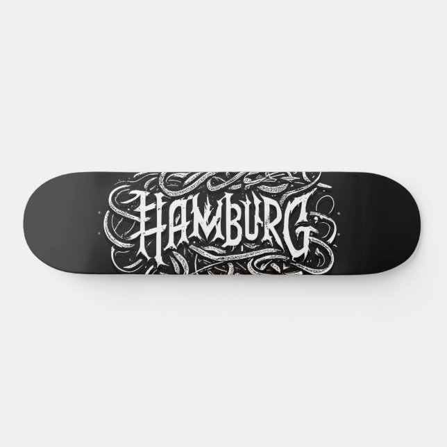 Hamburg Skateboard Deck - Heavy Metal Music (Horizontal)