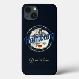 Hamburg Skyline Deutschland Vintag Holiday Souveni Case-Mate iPhone Hülle