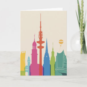 Hamburg Skyline Karte