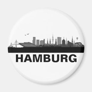 Hamburg Skyline Kühlschrank Magnet