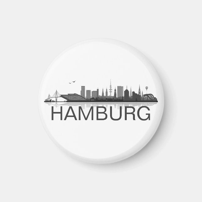 Hamburg Skyline Kühlschrank Magnet (Vorne)