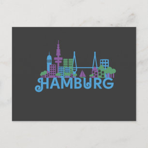 Hamburg Skyline Post Cards Postkarte