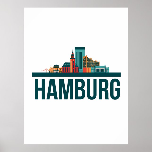 Hamburg Skyline Poster (Vorne)