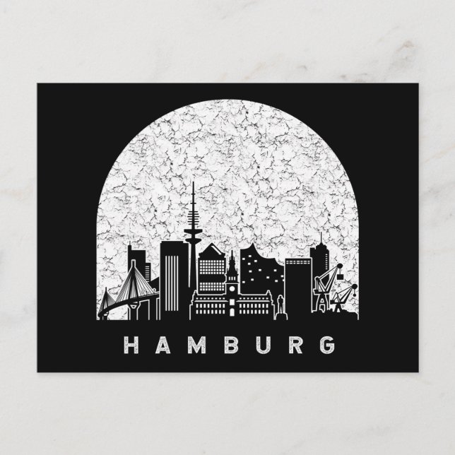 Hamburg Skyline Postkarte (Vorderseite)