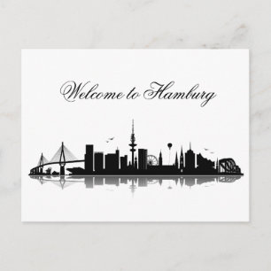 HAMBURG Skyline - Postkarte / Grußkarte