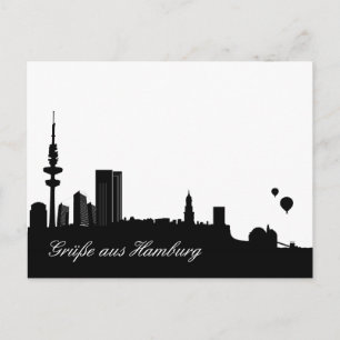 HAMBURG Skyline - Postkarte / Grußkarte