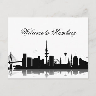 HAMBURG Skyline - Postkarte / Grußkarte