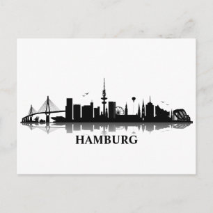 HAMBURG Skyline - Postkarte / Grußkarte
