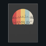 Hamburg Skyline Retro Postkarte<br><div class="desc">Hamburg Skyline Retro</div>