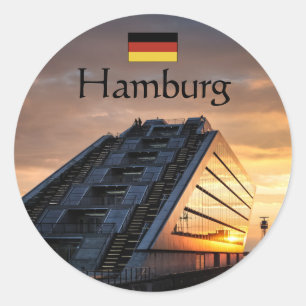 Hamburg Souvenir Runder Aufkleber