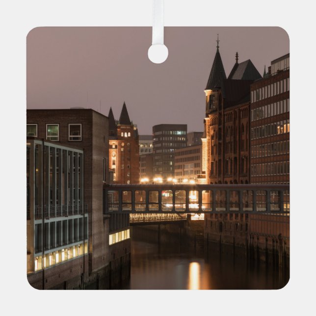 Hamburg Speicherstadt Ornament Aus Metall (Vorderseite)