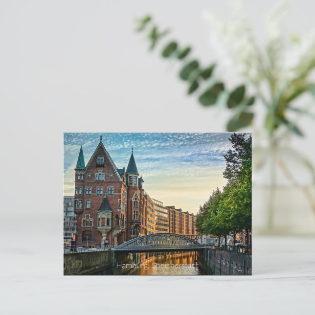 Hamburg Speicherstadt Postkarte (Stehend Vorderseite)