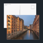 Hamburg Speicherstadt Postkarte<br><div class="desc">Foto Hamburg in der Nacht - der Ausblick von Kibbelsteg. Foto © Sebastian Worm</div>