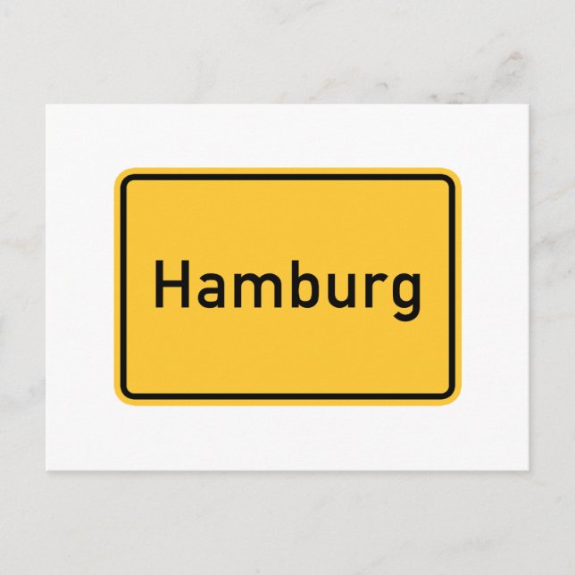 Hamburg - Straßenzeichen Postkarte (Vorderseite)