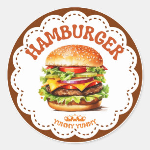 Hamburger Aufkleber Saftiger Burger Kawaii Aufkl