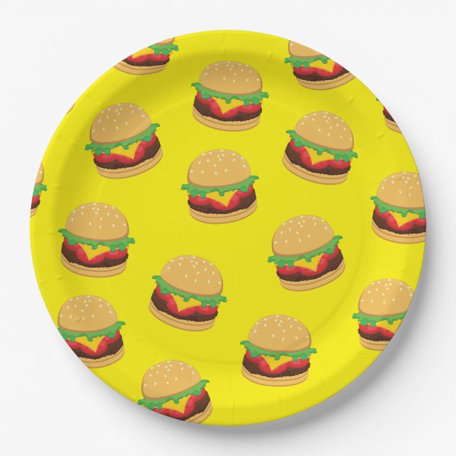 Hamburger Birthday Party Burger Paper Teller (Vorderseite)