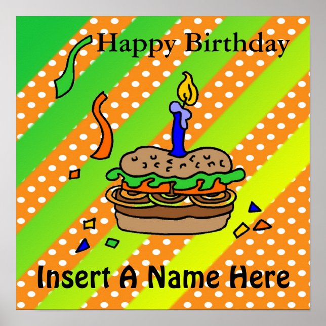 Hamburger Birthday Poster (Vorne)