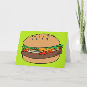 Hamburger blank greeting card karte