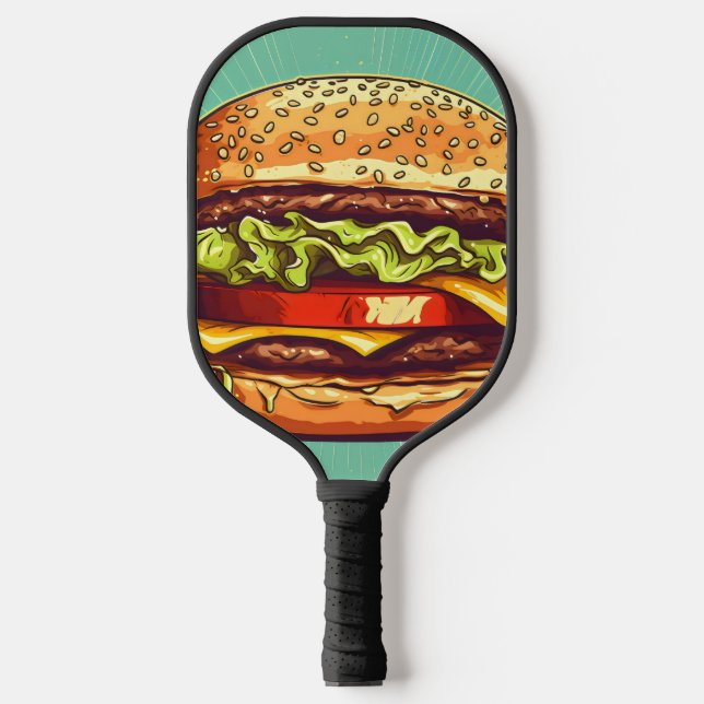 Hamburger Blaster Pickleball Schläger (Vorderseite)