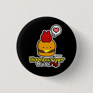 Hamburger-Brötchen-(ny) Knopf (Schwarzes) Button