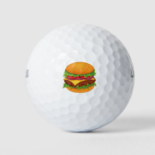 Hamburger Burger Rindfleisch Schweinefleisch Fleis Golfball