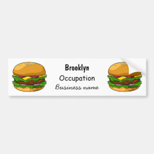 Hamburger Cartoon Autoaufkleber