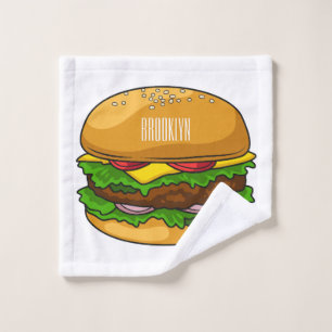 Hamburger Cartoon Badhandtuch Set