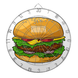Hamburger Cartoon Dartscheibe
