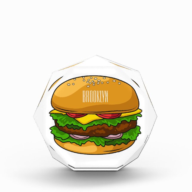 Hamburger Cartoon Fotoblock (Vorderseite)