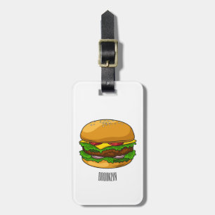 Hamburger Cartoon Gepäckanhänger