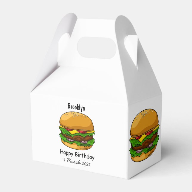 Hamburger Cartoon Geschenkschachtel (Vorderseite)