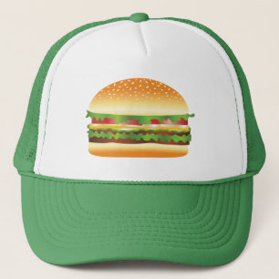 Hamburger Cartoon Illustration Truckerkappe