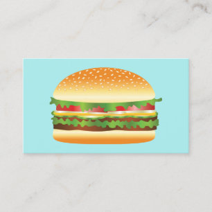 Hamburger Cartoon Illustration Visitenkarte