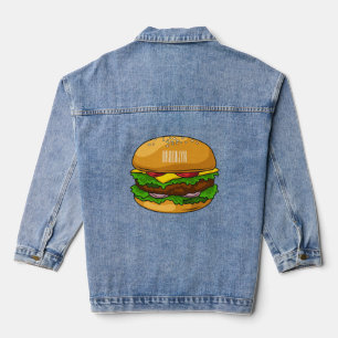 Hamburger Cartoon Jeansjacke