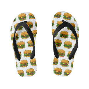 Hamburger Cartoon Kinderbadesandalen