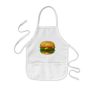 Hamburger Cartoon Kinderschürze