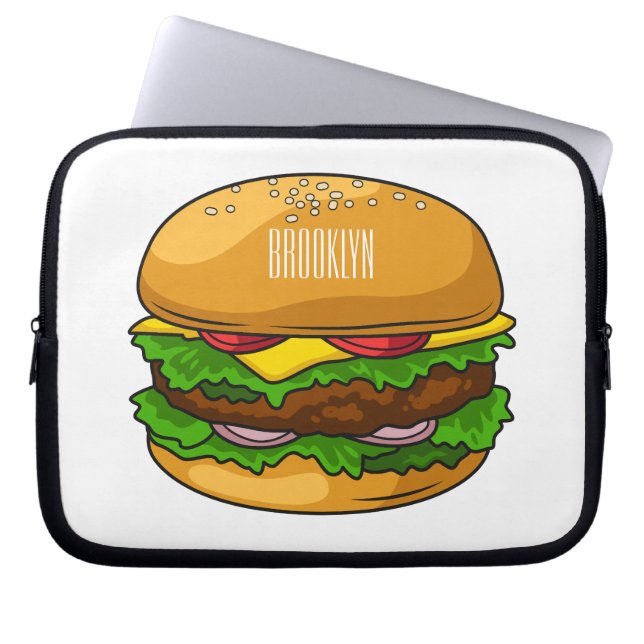 Hamburger Cartoon Laptopschutzhülle (Vorderseite)