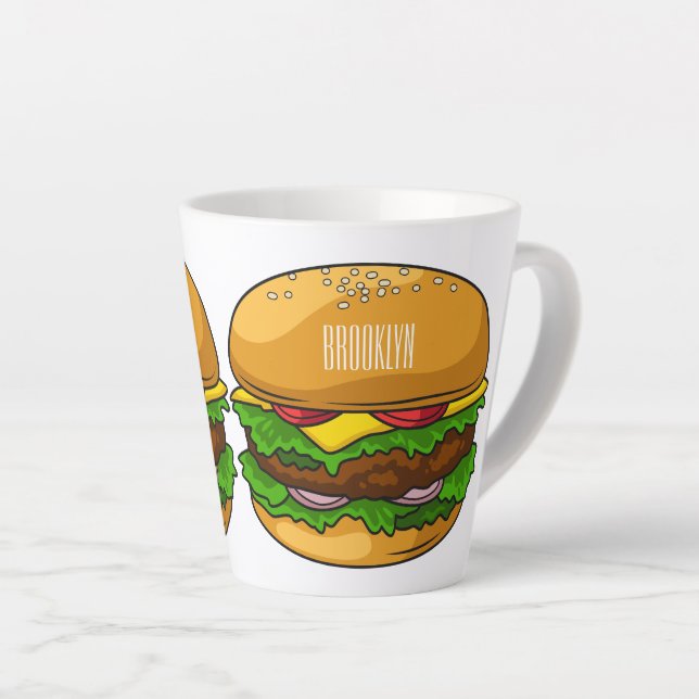 Hamburger Cartoon Milchtasse (Rechte Ecke)