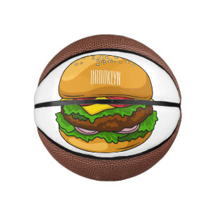Hamburger Cartoon Mini Basketball