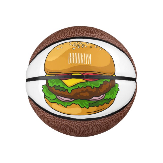 Hamburger Cartoon Mini Basketball (Vorderseite)